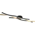 TRIO Design plafondlamp zwart met goud incl. LED dimbaar - Blaze