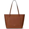 Ralph Lauren for woman. 431924351002 Karly medium brown cross body leather tote bag (OSFA), Casual