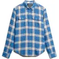 Superdry Merchant Linen Check Skjorte Med Lange Ermer