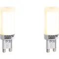 LUEDD Sett med 2 G9 3-trinns dimbare LED-pærer Opal 4,5W 500lm 2700K