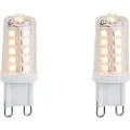 LUEDD Sett med 2 G9 dimbare LED-pærer 3W 250lm 3000K