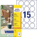Avery Produktetiketter Avery Ø51 mm hvid - (10 ark x 15 stk.)