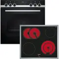 Siemens iQ300 EA645GN17 - Keramisk komfyrtopp - 4 plater - Nisje - bredde: 56 cm - dybde: 49 cm - med pynt av rustfritt stål - svart/rustfritt stål