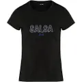 Salsa Jeans Institutional Beaded Branding Kortarmet T-skjorte