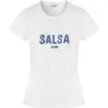 Salsa Jeans Institutional Beaded Branding Kortarmet T-skjorte