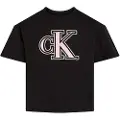 Calvin Klein Monogram Flock Boxy Kortarmet T-skjorte