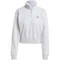 Adidas Essentials Color Pop French Terry Crop Halv Glidelås Genser