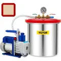 Vevor Vakuumkammer med pumpe Vakuumkammersett 5 Gal 5CFM 1/3HK enkelttrinn