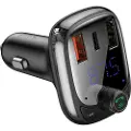 Baseus CCMT000101, Digitalt, FM, 87,5 - 108 MHz, LED, Bluetooth, USB Type-A, USB Type-C