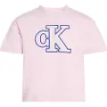 Calvin Klein Monogram Flock Boxy Kortarmet T-skjorte