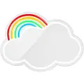 24hShop LED Neon Mirror Lighting med dimmer - Sky med regnbue