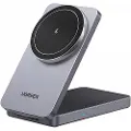 UGREEN 2-In-1 Magnetic Wireless Charger Grey