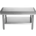 Vevor Grillstativ i rustfritt stål, 48 x 30 x 24 tommer rustfritt stålbord, Grillstativbord med justerbar oppbevaringshylle under, Grillbord for hotell, hjem, restaurantkjøkken