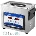 Vevor Ultralydrenser 3,2L Smykkerens Ultralydmaskin Digital Ultralydrenser for Deler Varmeapparat Timer Smykkerenssett Industriell Sonic Rengjøringsmiddel for Smykker, Klokke, Ring, Tannlege Glass