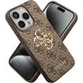 GUESS iPhone 15 Pro 4G Big Metal Logo Hybrid-deksel - Brun
