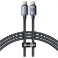 Baseus Crystal Shine USB-C / USB-C Kabel CAJY000601 - 1.2m - Svart