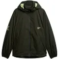 Superdry for man. M5012101A Windbreaker jacket with hood and green logo (M), Casual, Nylon, Sustainable