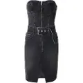 Karl Lagerfeld for woman. A1W13006 Black denim dress (S), Casual, Cotton, Sleeveless / Straps