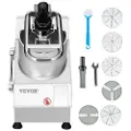 Vevor foodprosessor og grønnsakshakker, 2 matehull, foodprosessorhakker i rustfritt stål av matkvalitet med avtakbare 6 kniver, 3 mm/5 mm/7 mm/10 mm strimler, 2 mm/4 mm skjærer, for grønnsaker, frukt