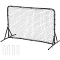 Vevor fotballreboundtrener, 6x4FT jernfotballtreningsutstyr, sportfotballreboundervegg, dobbeltsidig reboundnett, enkel montering, perfekt for hagetrening, solotrening, pasninger