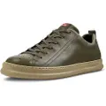Camper for man. K100226-148 Runner green leather trainers (42), Flat, Laces, Casual
