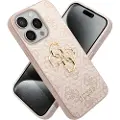 GUESS iPhone 15 Pro 4G Big Metal Logo Hybrid-deksel - Rosa