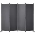 Vevor Room Divider 4-panels sammenleggbar personvernskjerm 88,2"x11,8"x67,3" mørkegrå