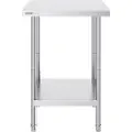 Vevor forberedelsesbord i rustfritt stål, 24 x 24 x 34 tommer, kraftig metallarbeidsbord med 3 justerbare høydenivåer, kommersiell arbeidsstasjon for kjøkken, garasje, restaurant, bakgård