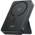 Baseus MagPro 5000mAh Wireless Fast Charging Power Bank PD 20W With Magnetic Stand - Black Nødlader - Svart - 5000 mAh