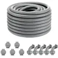 Vevor 19,1 mm (3/4 tomme) fleksibel væsketett elektrisk PVC-rør 30,5 m ikke-metallisk