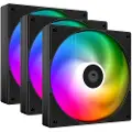 ID-Cooling AS-120-ARGB-W TRIO - Kabinettvifte - 120mm - Hvit med RGB-lys - 27 dBA