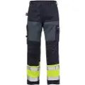 Fristads Flame bukser høy synlighet cl 1 2587 FLAM Hi-Vis Gul / Marineblå D88