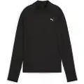 Puma RUN VELOCITY CLOUDSPUN Quarter-Zip Top Women, Clothing, Black, M