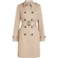 Tommy Hilfiger for woman. WW0WW42133 Beige water-repellent slim fit trench coat (36), Casual, Organic Cotton, Sustainable