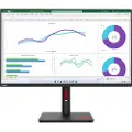 Lenovo ThinkVision T32h-30 - LED-skjerm - 31.5 - 2560 x 1440 WQHD @ 60 Hz - IPS - 350 cd/m² - 1000:1 - 4 ms - HDMI, DisplayPort, USB-C - ravnsort