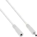 InLine DC skjøteledning plugg/kontakt 3,5x1,35mm AWG 18 hvit 2m - Skjøteledning ( 26902H )
