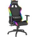 Genesis Trit 500 RGB - Stol - ergonomisk - liggestol - armlener - T-formet - tipping - roterende - stoff, PU-kunstlær - svart