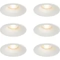 QAZQA Sett med 6 hvite downlights GU10 50 mm - Gijs