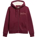 Superdry Luxe Metallic Logo Genser Med Hel Glidelås