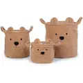 Childhome BARNEHJEM OPPBEVARING TIL TING OG LEKER 3 STK. VESKER SET TEDDY, BEIGE