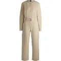 Hugo Boss for woman. 50536843 Daiyla beige jumpsuit (L), Casual, Viscose, Long sleeve