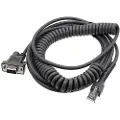 24hShop Strekkodeskannerkabel Spiral - RJ45 til RS232 til Honeywell / Zebra / Symbol 5m