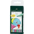 Faber-Castell PITT Artist Pen - Børstepenn - permanent - assorterte pastellfarger - tusj (en pakke 6)