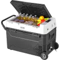 Vevor bærbart bilkjøleskap, 12 volt bilkjøleskap, 60 l / 63,4 qt bærbar fryser med én sone, justerbar temperatur -4℉-68℉, kompressorkjøler for hjem, utendørs, camping, bobil, bil
