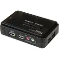 StarTech.com 2-porters Usb Kvm-svitsj Med Lyd Og Kabler