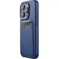 Troubadour Goods Limited Mujjo lommebokveske i helskinn - vesker designet for iPhone 15 Pro, kompatibel med MagSafe (Monaco Blue)