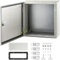 Vevor NEMA stålskap, 40x40x20 cm NEMA 4X stål koblingsboks, IP66 vanntett og støvtett, utendørs/innendørs elektrisk koblingsboks, med monteringsplate
