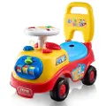 Vevor Sykkelbil for småbarn, 1-3 år, Ride Racer, Sitte-til-stå-leker for småbarn, Klassisk barnebil med musikkratt, Horn og oppbevaring under setet, Sykkelleke for gutter og jenter