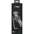 Wera 05073391001, L-formet hex-nøkkelsett, Metrisk, 9 stykker, 1.5,2,2.5,3,4,5,6,8,10 mm, Kromfarget, 25 mm