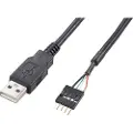 Akasa EXUSBIE-40 - USB-kabel - USB (hann) - USB 2.0 - 40 cm - svart